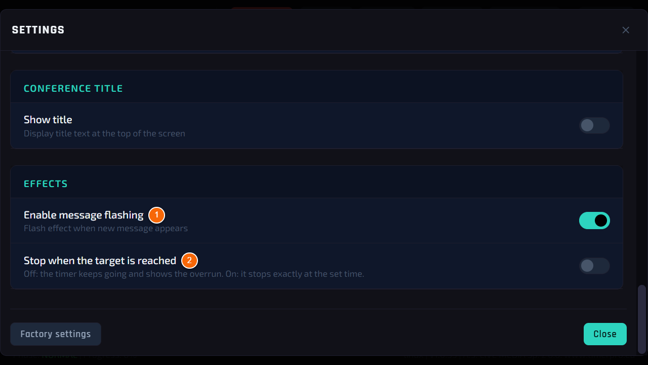 Effects and stopping at zero