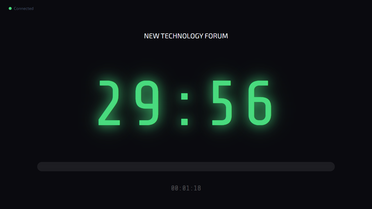 The title on the speaker screen