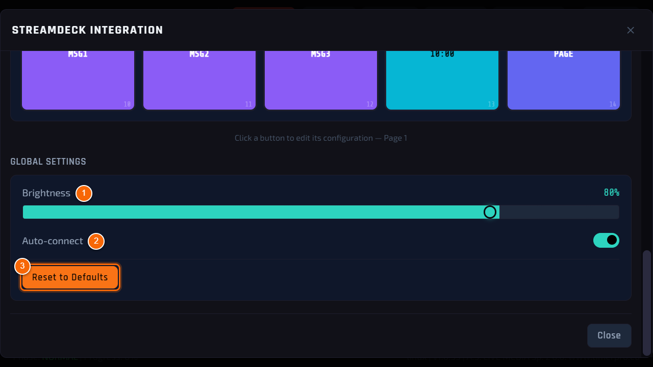 General settings