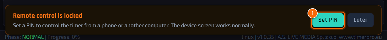 PIN reminder
