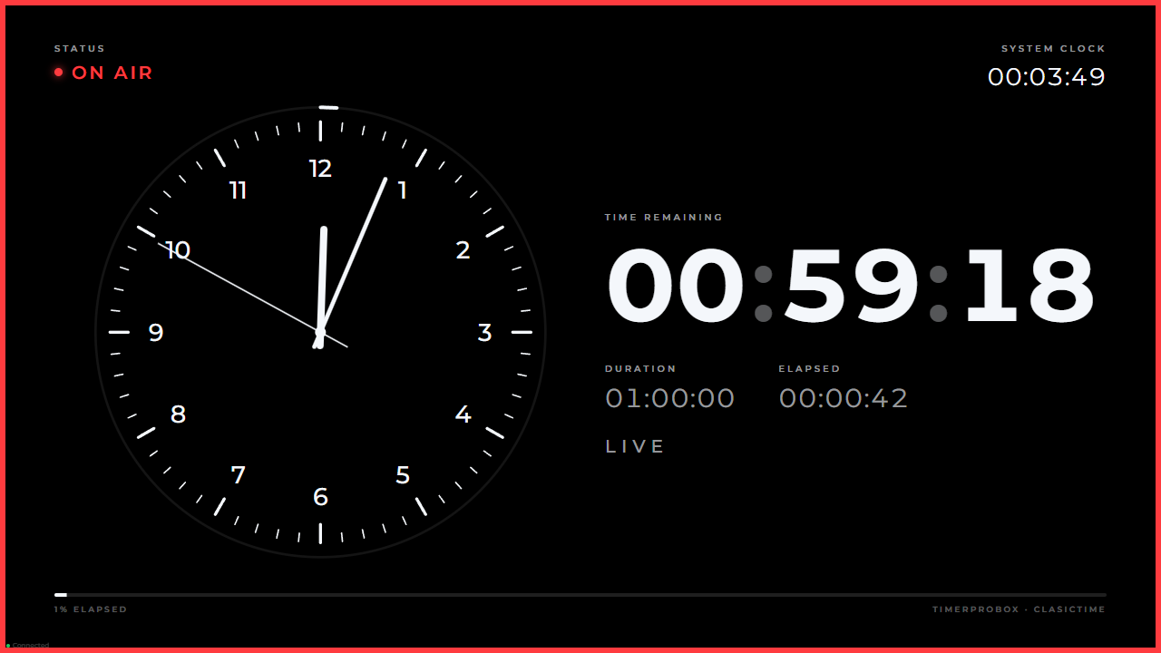 `ClasicTime` — analogue clock