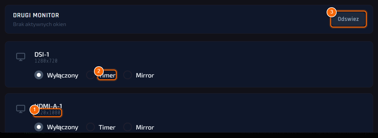 Jeden monitor