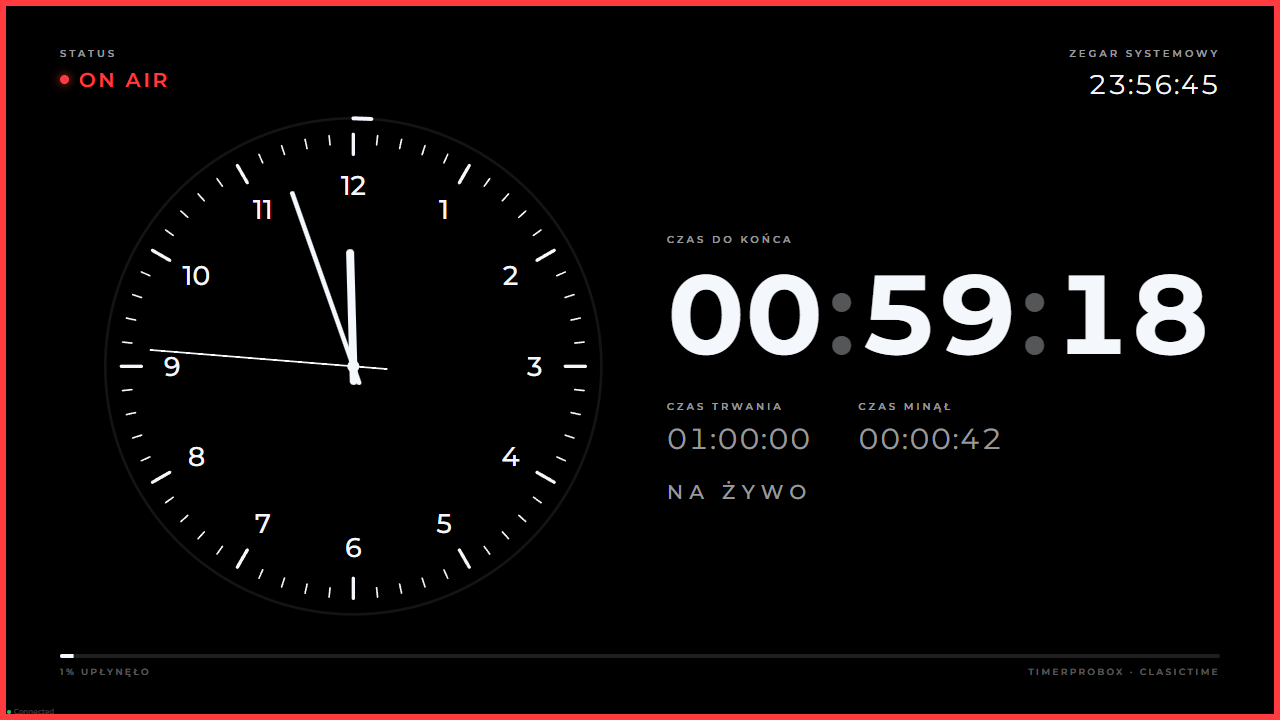`ClasicTime` — zegar analogowy