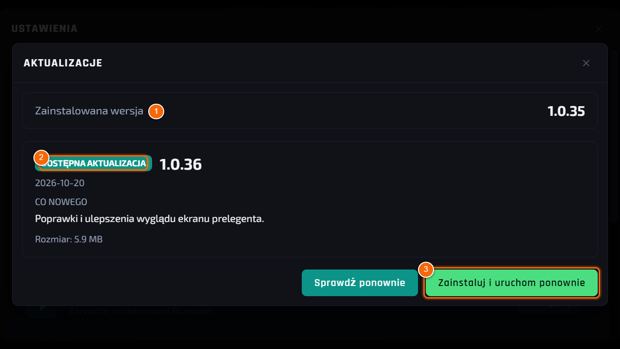 Sprawdzenie i instalacja